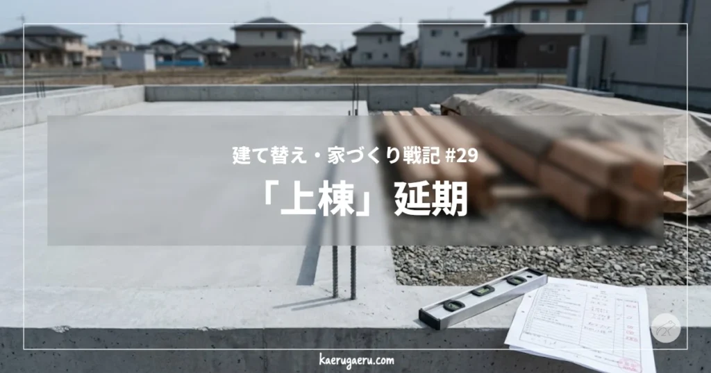 建て替え・家づくり戦記 #29 「上棟」延期