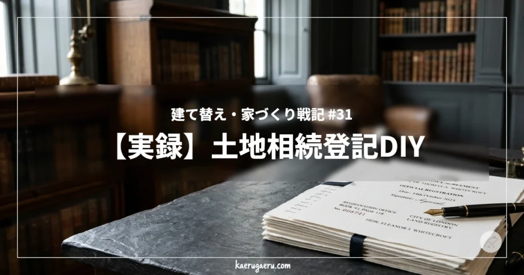 建て替え・家づくり戦記 #31 【実録】土地相続登記DIY